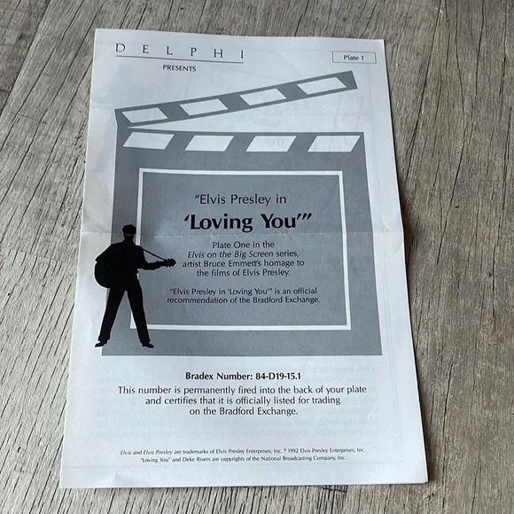 Elvis Presley Loving You Plate - Picture 7 of 9